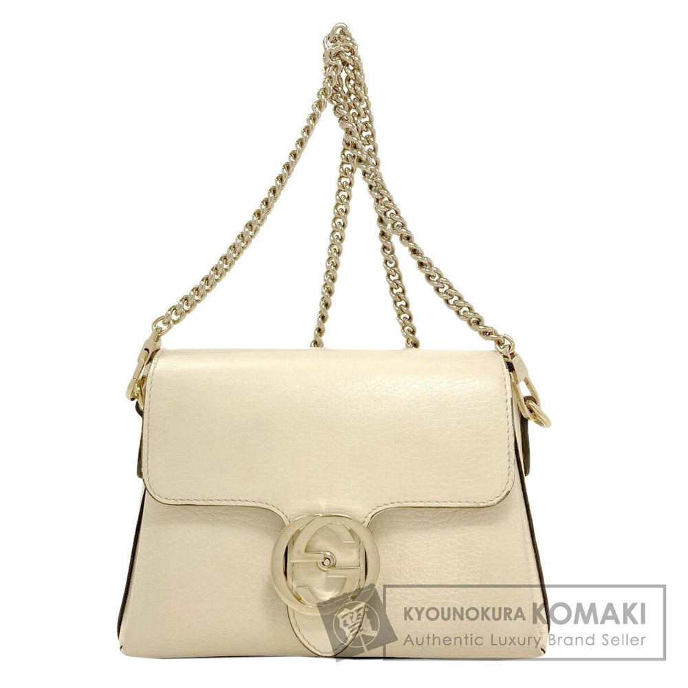 Gucci Interlocking G Chain Shoulder Bag Leather